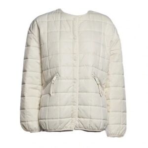 Rebecca Minkoff Beige Quilted Puffer Jacket